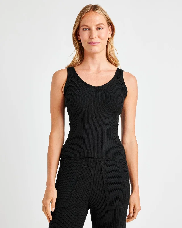 Georgie Cashblend V-Neck Tank sequin tank top