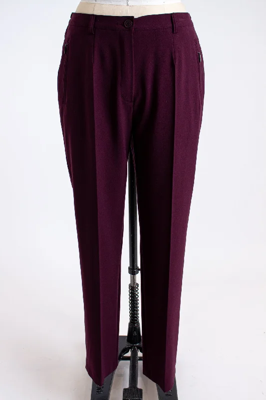 Eggplant "Sahra" Trousers Trousers Elastic Waist Soft