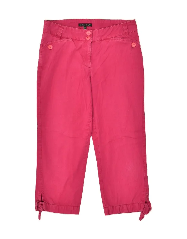 LAURA ASHLEY Womens Capri Casual Trousers UK 8 Small W28 L20 Pink Cotton Trousers Formal Black LAURA ASHLEY Womens Capri Casual Trousers UK 8 Small W28 L20 Pink Cotton Trousers Formal Black
