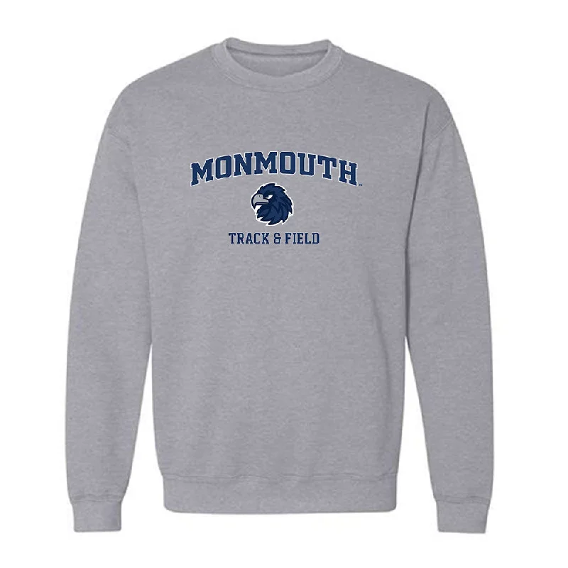 Monmouth - NCAA Women's Track & Field : Claire Denman - Classic Shersey Crewneck Sweatshirt Hoodie with Monochrome Minimalist Simple Monmouth - NCAA Women's Track & Field : Claire Denman - Classic Shersey Crewneck Sweatshirt Hoodie with Monochrome Minimalist Simple