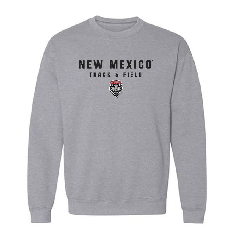 New Mexico - NCAA Women's Track & Field : Alyssa Gregory - Classic Shersey Crewneck Sweatshirt Hoodie with Contrast Stitching Detailed Premium New Mexico - NCAA Women's Track & Field : Alyssa Gregory - Classic Shersey Crewneck Sweatshirt Hoodie with Contrast Stitching Detailed Premium