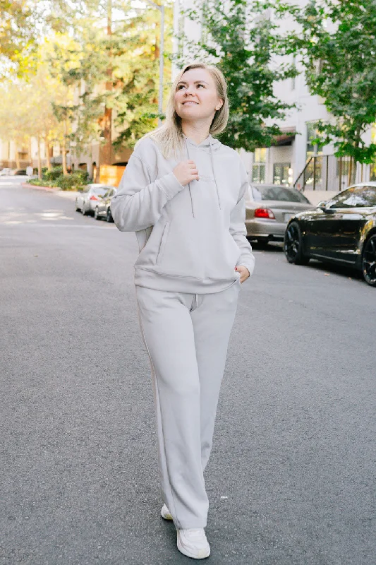 2 Piece Lounge Set | Oversized Sweatshirt and Sweatpants with Pockets Hoodie with Hem Drawcord Adjustable Customizable