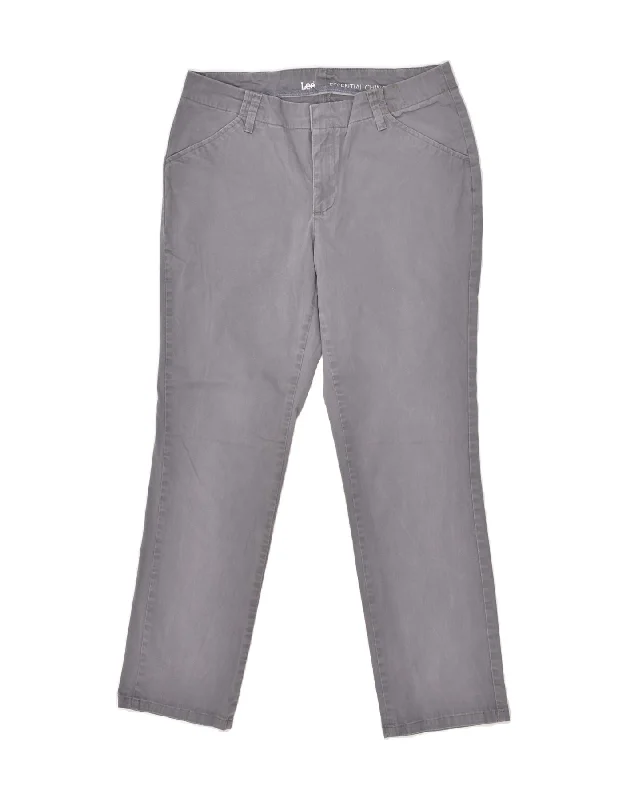 LEE Womens Slim Chino Trousers US 10 Large W32 L28 Grey Cotton Trousers trendy modern LEE Womens Slim Chino Trousers US 10 Large W32 L28 Grey Cotton Trousers trendy modern