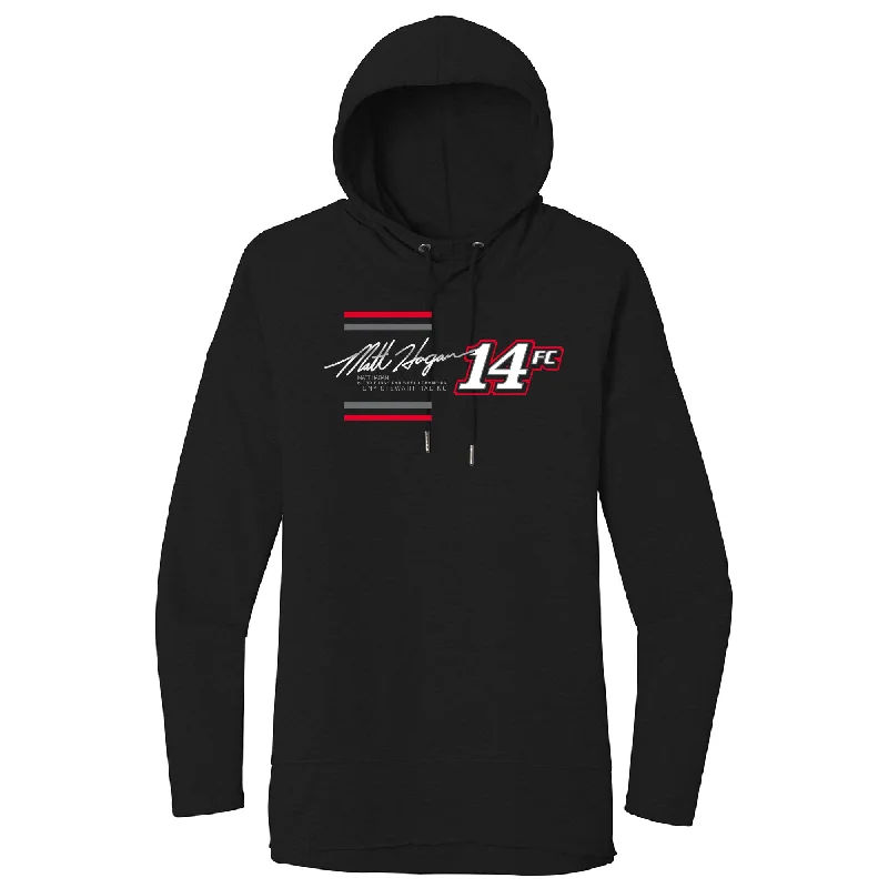 Matt Hagan Ladies Hoodie Hoodie with Hem Frayed Vintage Worn