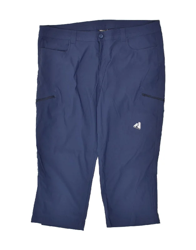 EDDIE BAUER Womens Capri Cargo Trousers US 16 2XL W38 L21 Navy Blue Nylon Trousers Evening Elegant EDDIE BAUER Womens Capri Cargo Trousers US 16 2XL W38 L21 Navy Blue Nylon Trousers Evening Elegant