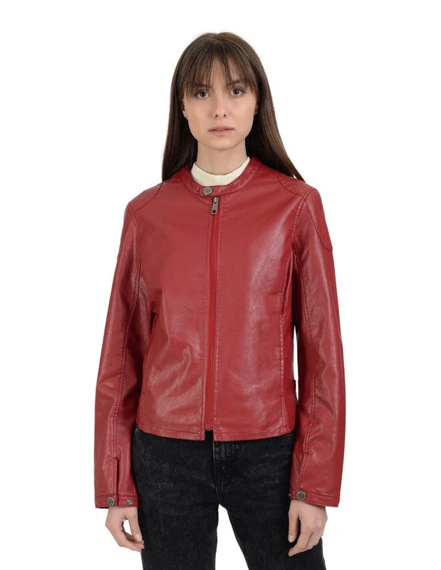 LEE Women's Leatherette Jacket Mesh Jacket Canvas Jacket Denim Jacket