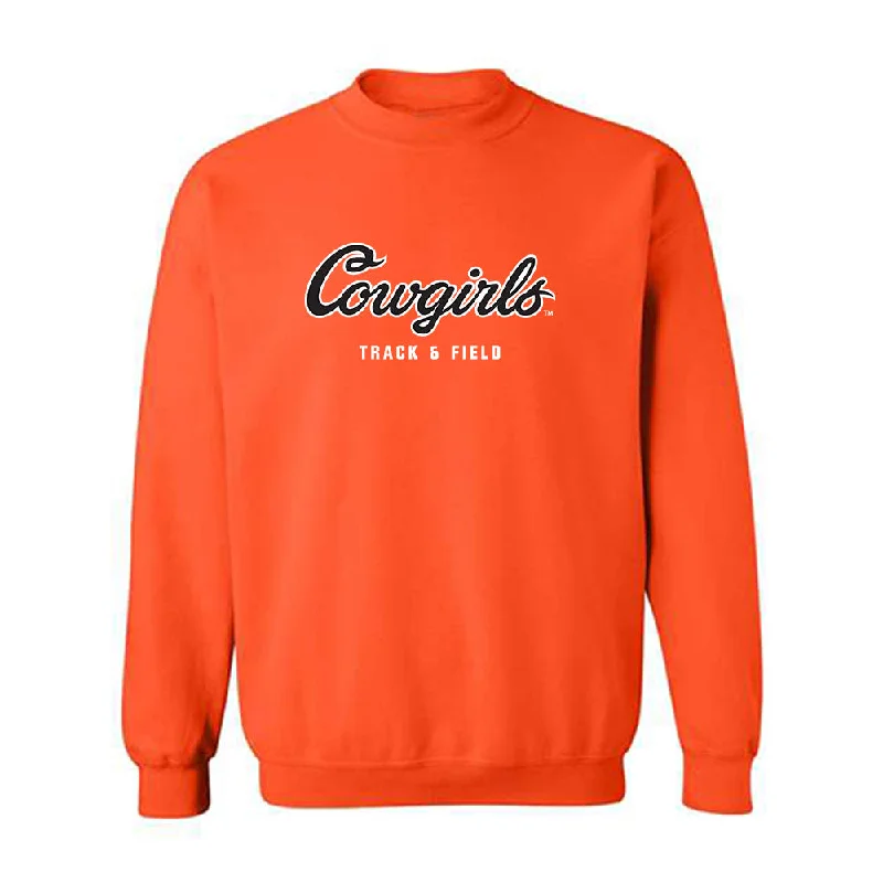 Oklahoma State - NCAA Women's Track & Field : Emma Robbins - Classic Shersey Crewneck Sweatshirt Hoodie with Zipper Placket Modern Functional Oklahoma State - NCAA Women's Track & Field : Emma Robbins - Classic Shersey Crewneck Sweatshirt Hoodie with Zipper Placket Modern Functional