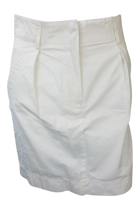 PAUL & JOE Sister White Cotton Mini Pencil Skirt (UK 4) velvet skirt luxury
