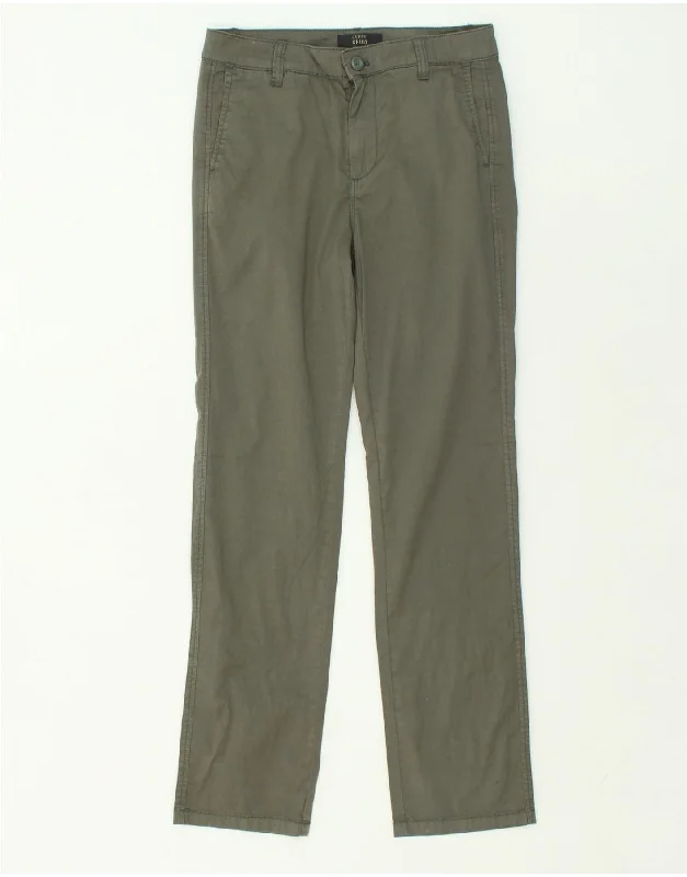 J. CREW Womens Straight Chino Trousers W25 L29 Grey Cotton Cropped Trousers Casual Linen J. CREW Womens Straight Chino Trousers W25 L29 Grey Cotton Cropped Trousers Casual Linen