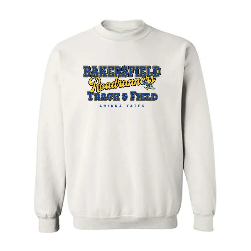 CSU Bakersfield - NCAA Women's Track & Field : Ariana Yates - Classic Fashion Shersey Crewneck Sweatshirt Hoodie with Elastic Waist Stretchable Comfortable CSU Bakersfield - NCAA Women's Track & Field : Ariana Yates - Classic Fashion Shersey Crewneck Sweatshirt Hoodie with Elastic Waist Stretchable Comfortable