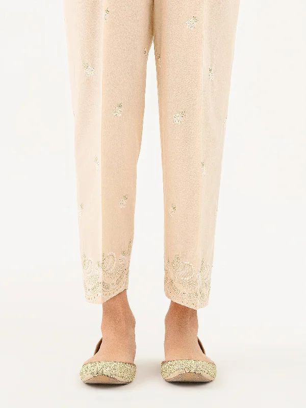 Cambric Trouser-Embroidered (Pret) Skinny Trousers Denim Stretchy