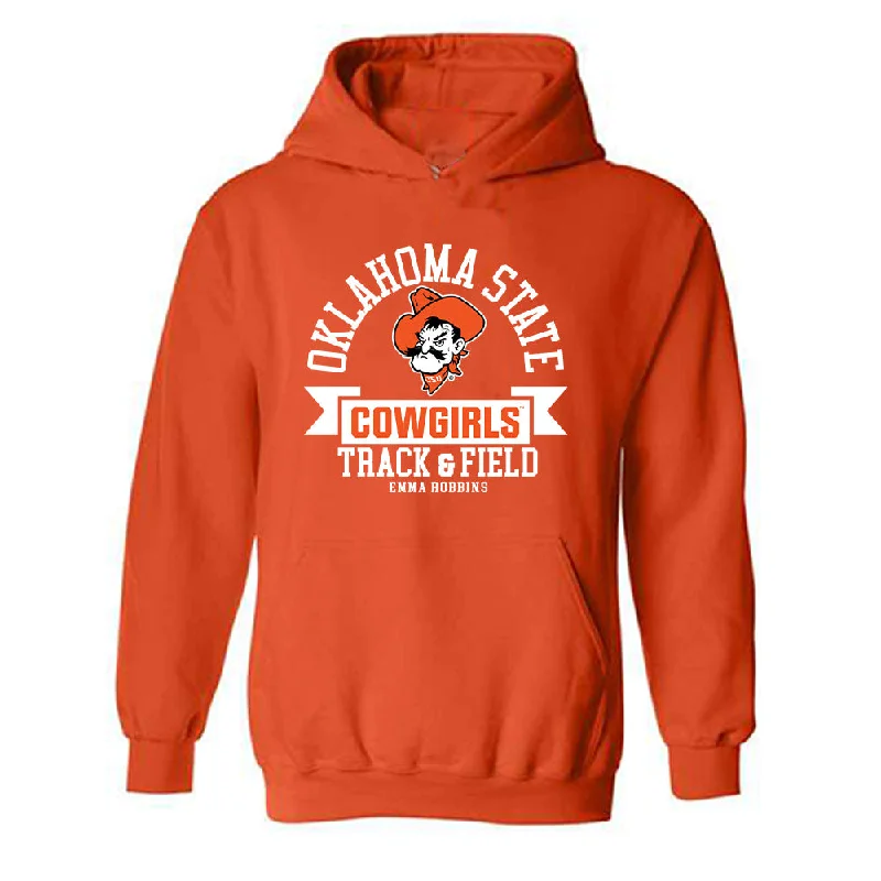 Oklahoma State - NCAA Women's Track & Field : Emma Robbins - Classic Fashion Shersey Hooded Sweatshirt Hoodie with Bell Sleeves Flared Feminine Oklahoma State - NCAA Women's Track & Field : Emma Robbins - Classic Fashion Shersey Hooded Sweatshirt Hoodie with Bell Sleeves Flared Feminine