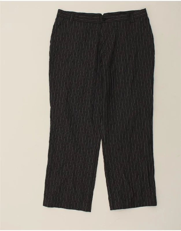 NIKE Womens Straight Chino Trousers W38 L32  Grey Pinstripe Wool Trousers Spring Floral