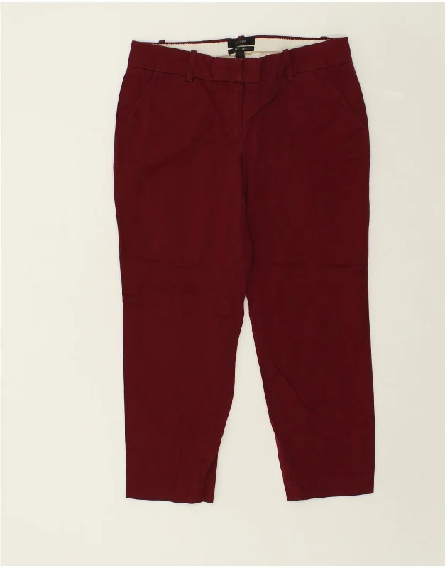 J. CREW Womens Capri Chino Trousers US 4 Small W28 L23 Maroon Cotton Trousers Modern Contemporary J. CREW Womens Capri Chino Trousers US 4 Small W28 L23 Maroon Cotton Trousers Modern Contemporary