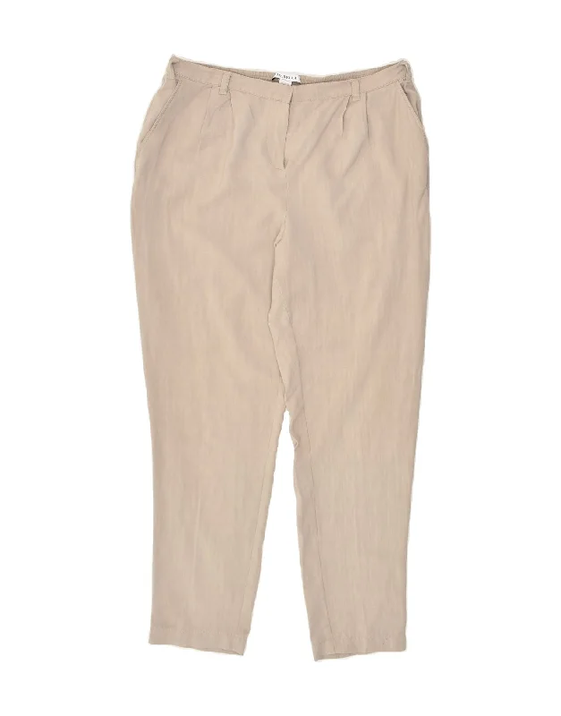 MARELLA Womens Pegged Chino Trousers UK 10 Small W30 L28 Beige Viscose Trousers Fleece Cozy MARELLA Womens Pegged Chino Trousers UK 10 Small W30 L28 Beige Viscose Trousers Fleece Cozy