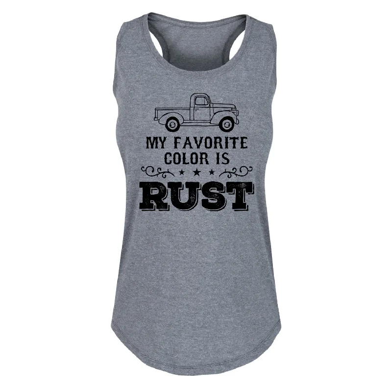 My Favorite Color Is Rust - Women's Racerback Tank baby blue tank