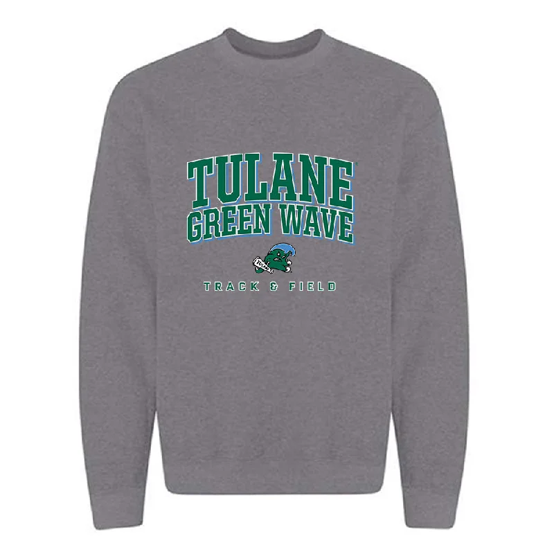 Tulane - NCAA Women's Track & Field : Ali Saunders - Classic Shersey Crewneck Sweatshirt Hoodie with Hem Ribbing Snug Secure Tulane - NCAA Women's Track & Field : Ali Saunders - Classic Shersey Crewneck Sweatshirt Hoodie with Hem Ribbing Snug Secure