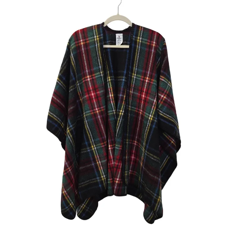 Woolrich Tartan Plaid Poncho Sweater One Size Oversized Loose Flowy