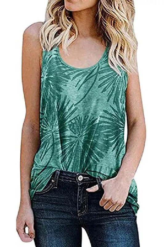 Teal Striped Tank Ladies one shoulder tank