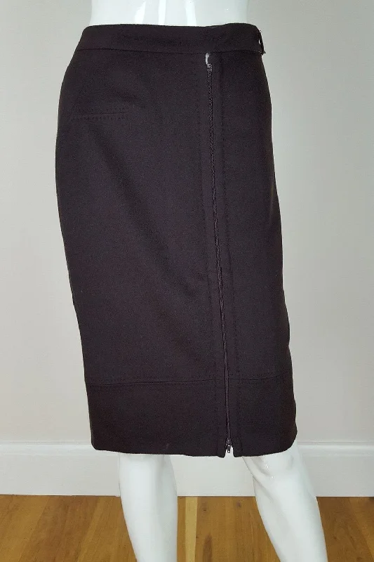 SEBASTIEN D RODRIGUEZ Camel Hair Wool Brown Pencil Skirt (S) chiffon skirt flowing