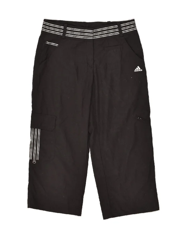 ADIDAS Womens Graphic Straight Capri Trousers UK 12 Medium W32 L33 Black Trousers stylish elegant ADIDAS Womens Graphic Straight Capri Trousers UK 12 Medium W32 L33 Black Trousers stylish elegant