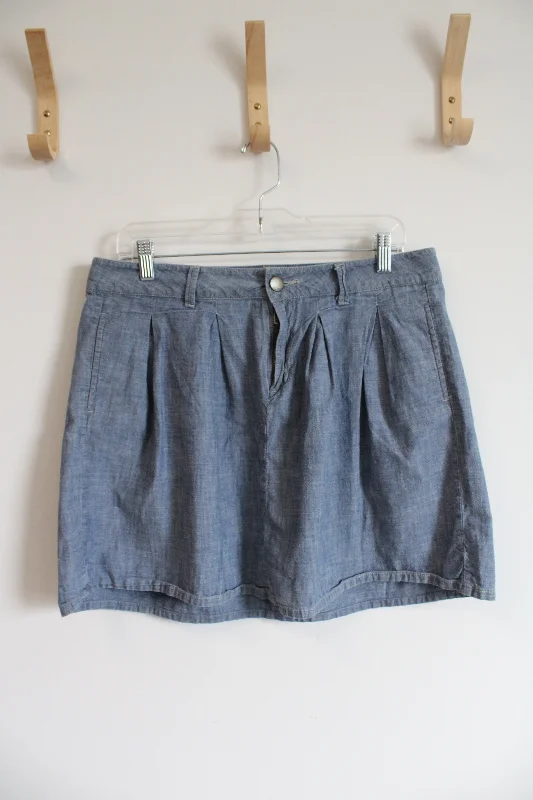 Gap Blue Chambray Denim Mini Skirt | 6/28 (M) breathable skirt fabric