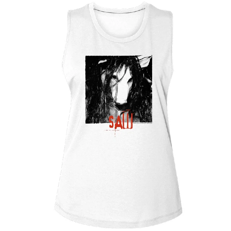 SAW Tank Top, Pig Mask turquoise tank top