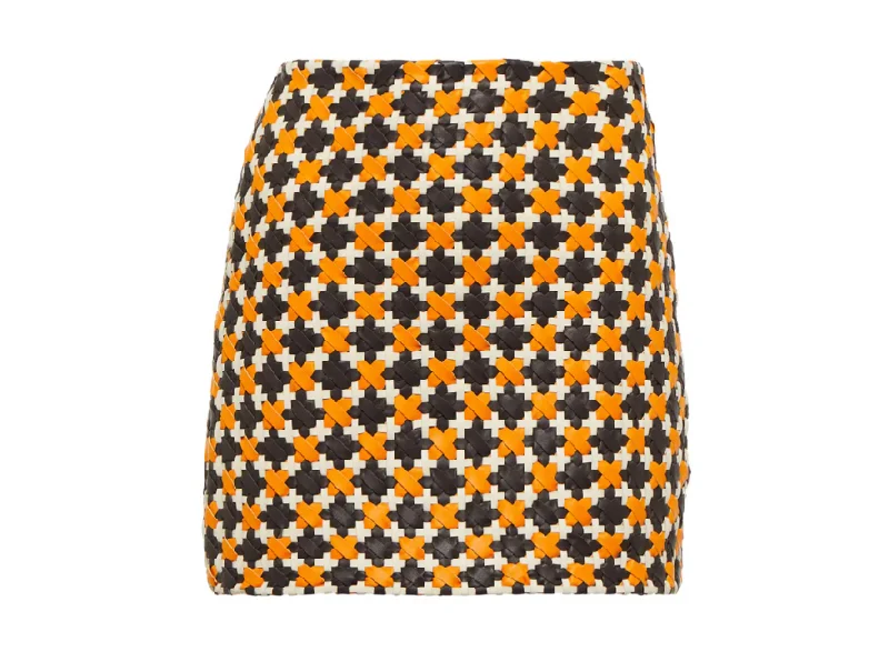 Dodo Bar Or Leather Mini Skirt pleated skirt texture