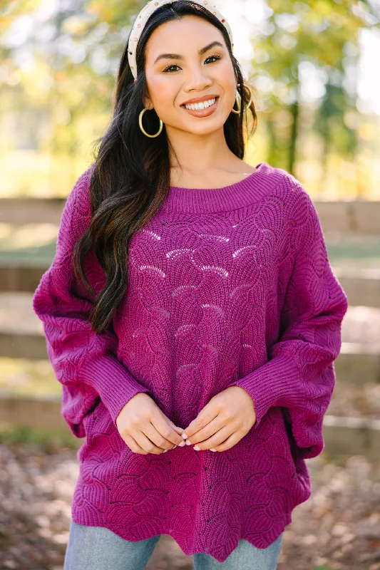 Breaking Free Magenta Purple Batwing Sweater Cotton Fabric Linen Fabric Terry Fabric Breaking Free Magenta Purple Batwing Sweater Cotton Fabric Linen Fabric Terry Fabric