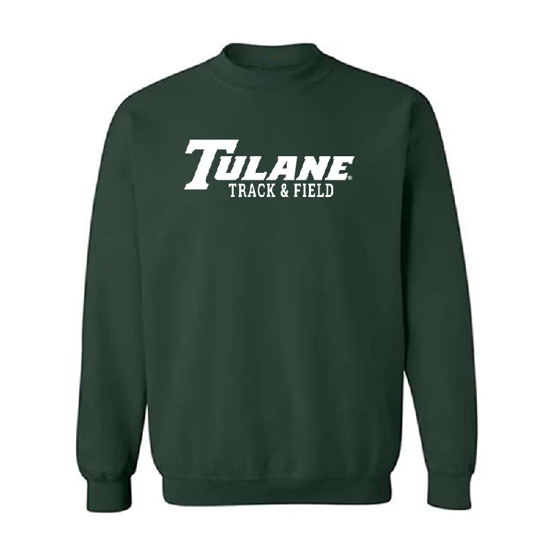 Tulane - NCAA Women's Track & Field : Ali Saunders - Crewneck Sweatshirt Hoodie with Hem Embroidery Detailed Premium Tulane - NCAA Women's Track & Field : Ali Saunders - Crewneck Sweatshirt Hoodie with Hem Embroidery Detailed Premium