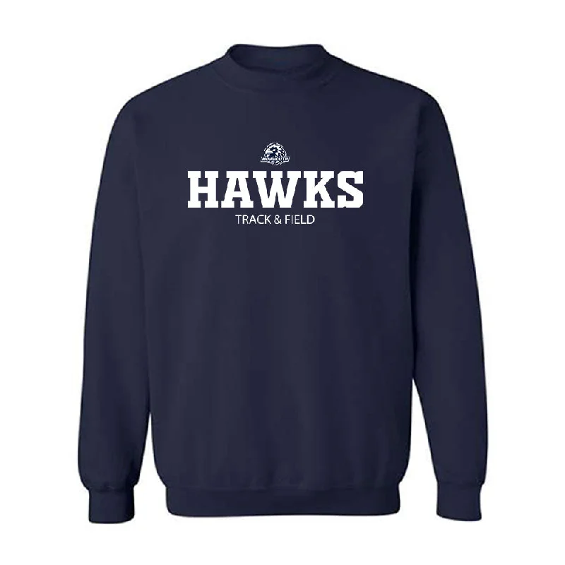 Monmouth - NCAA Women's Track & Field : Claire Denman - Classic Shersey Crewneck Sweatshirt Hoodie with Neon Bright Vibrant Monmouth - NCAA Women's Track & Field : Claire Denman - Classic Shersey Crewneck Sweatshirt Hoodie with Neon Bright Vibrant