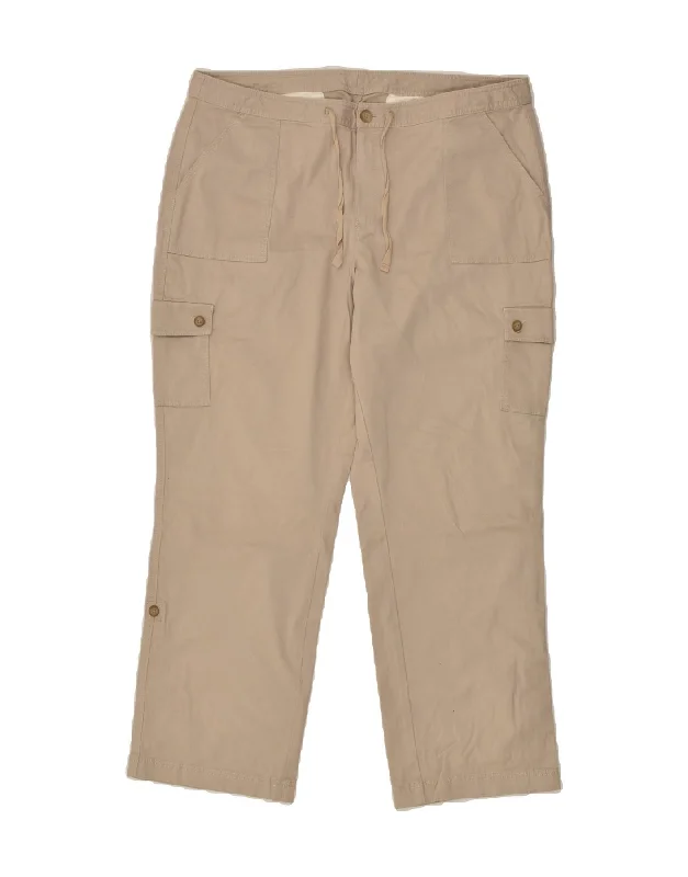 L.L.BEAN Womens Straight Cargo Trousers US 18 2XL W38 L29 Grey Cotton Trousers Wedding White L.L.BEAN Womens Straight Cargo Trousers US 18 2XL W38 L29 Grey Cotton Trousers Wedding White