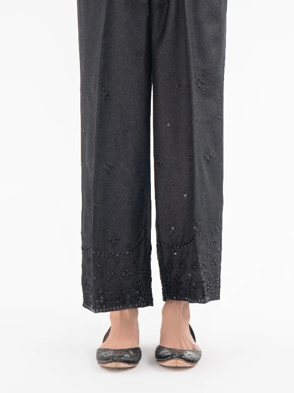 Embroidered Crepe Trouser (Pret) Trousers Party Sparkling