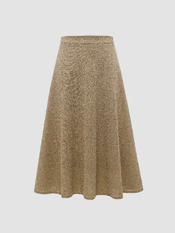 Minimalist A-Line Skirt linen skirt natural