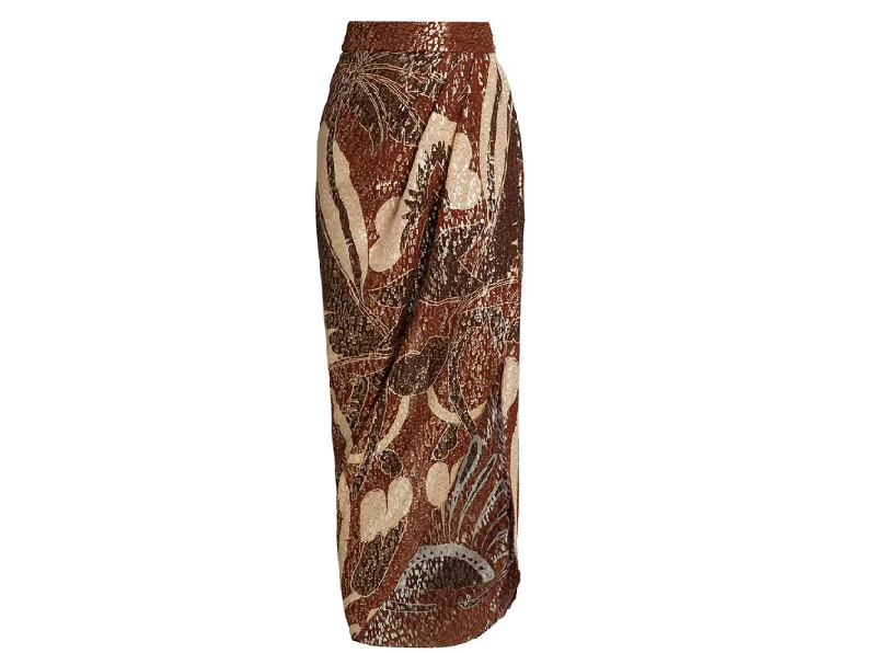 Johanna Ortiz Agustina Furious Dancing Midi Skirt low waist skirt