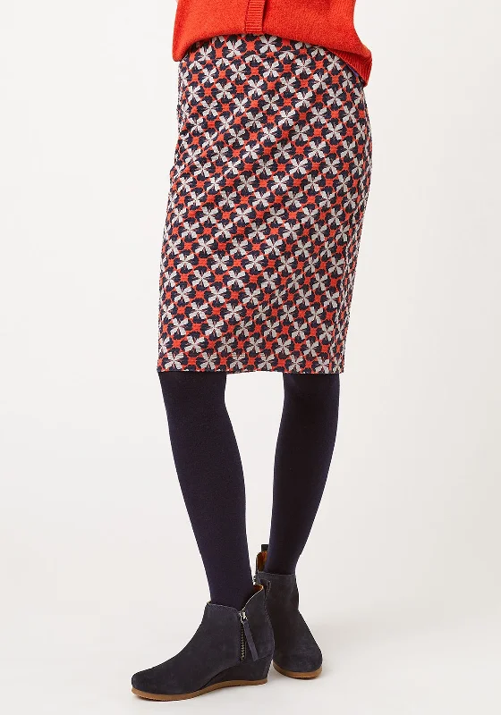 White Stuff Etched Floral Skirt, Multi-Coloured vintage skirt charm