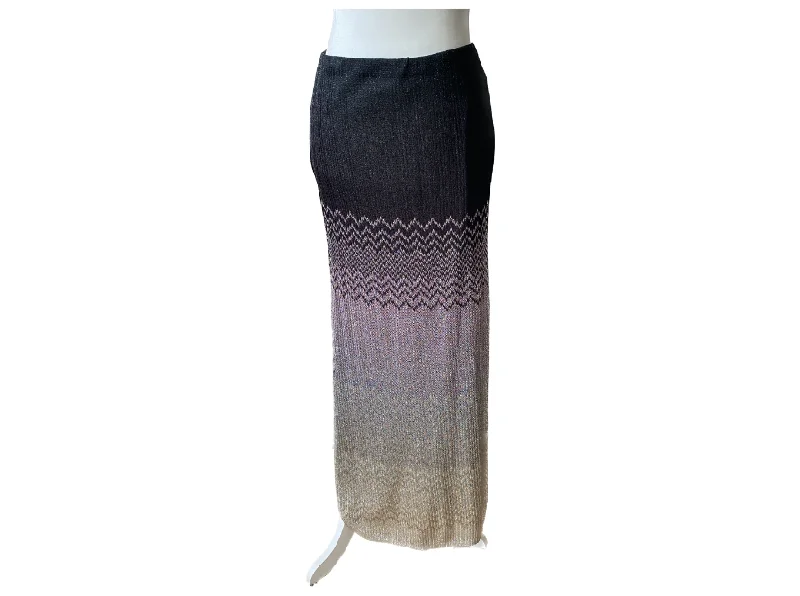 Missoni Metallic Ombre Maxi Skirt leather skirt sleek