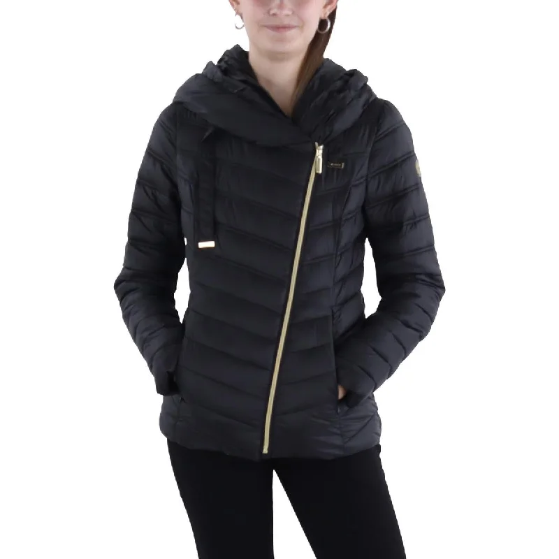 Womens Asymmetric Short Puffer Jacket Mesh Jacket Canvas Jacket Denim Jacket