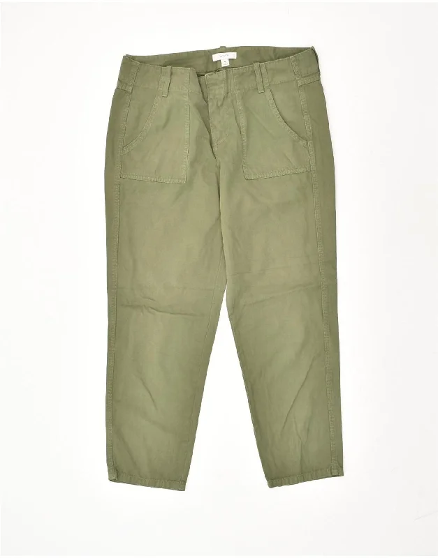J. CREW Womens Tapered Cropped Trousers US 4 Small W32 L25 Green Cotton Trousers Favorite Customer J. CREW Womens Tapered Cropped Trousers US 4 Small W32 L25 Green Cotton Trousers Favorite Customer