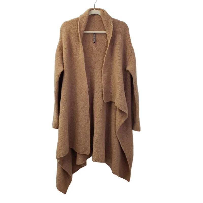 Liviana Conti Fleece Wool Blend Wrap Sweater Size Medium (est) Chenille Brocade Lace
