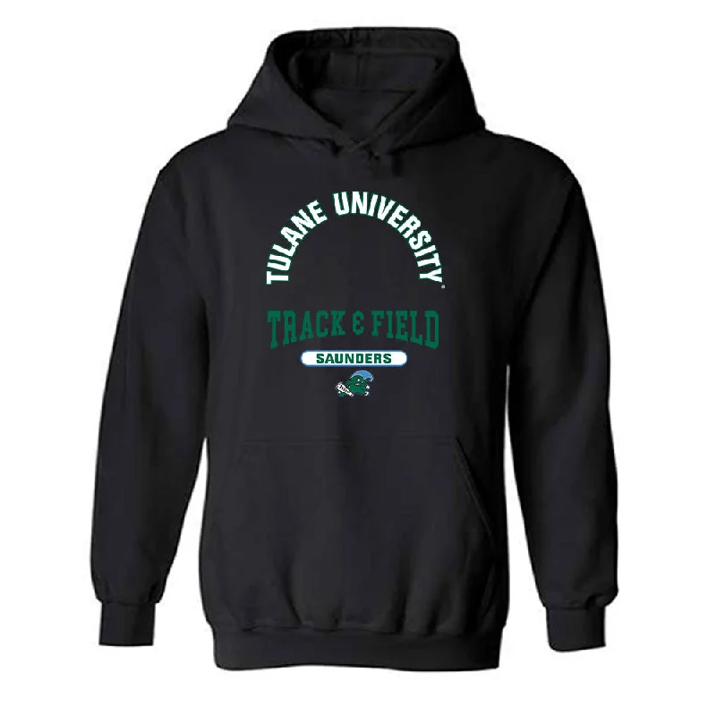 Tulane - NCAA Women's Track & Field : Ali Saunders - Classic Fashion Shersey Hooded Sweatshirt Hoodie with Hem Fringe Bohemian Relaxed Tulane - NCAA Women's Track & Field : Ali Saunders - Classic Fashion Shersey Hooded Sweatshirt Hoodie with Hem Fringe Bohemian Relaxed