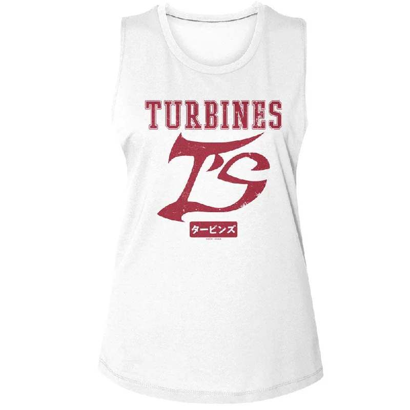 MOBILE SUIT GUNDAM Tank Top, Turbines Logo cropped tank top