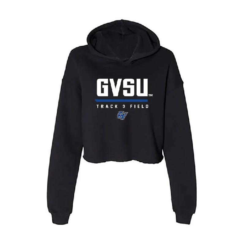 Grand Valley - NCAA Women's Track & Field : Destini Dorkins - Women's Crop Fleece Hoodie Hoodie with Ribbed Cuffs Snug Fit Comfort Grand Valley - NCAA Women's Track & Field : Destini Dorkins - Women's Crop Fleece Hoodie Hoodie with Ribbed Cuffs Snug Fit Comfort
