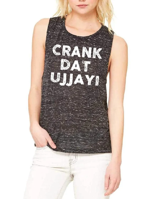 Women's Crank Dat Ujjayi Marble Muscle Tank flowy tank top