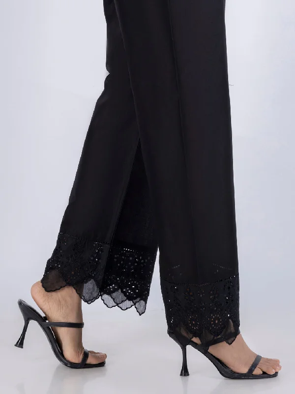 Black Cambric Trousers - AL-T-743 Trousers Harem Relaxed Fit