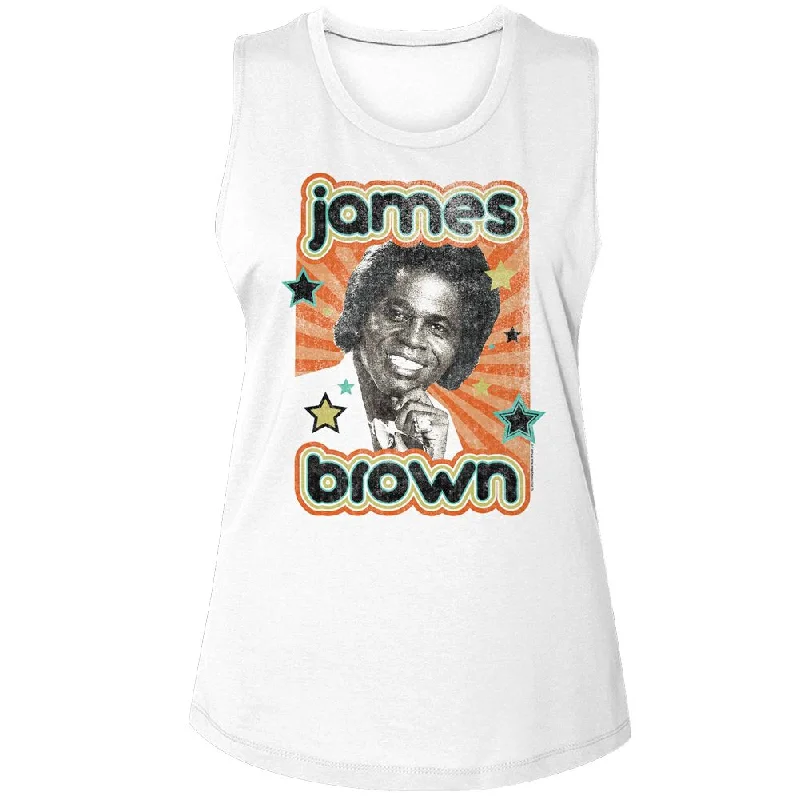 JAMES BROWN Tank Top, Stars floral tank top