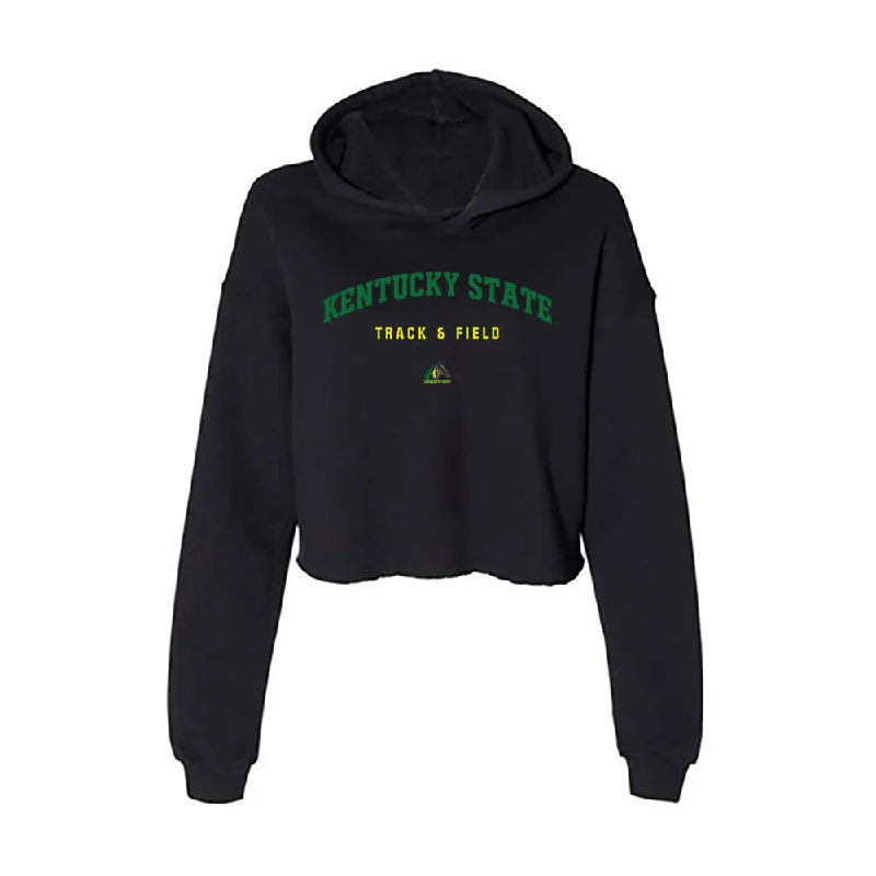 KYSU - NCAA Women's Track & Field : Aleashea McClinton - Classic Shersey Women's Crop Fleece Hoodie Hoodie with Exposed Zipper Edgy Industrial KYSU - NCAA Women's Track & Field : Aleashea McClinton - Classic Shersey Women's Crop Fleece Hoodie Hoodie with Exposed Zipper Edgy Industrial