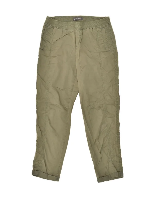 EDDIE BAUER Womens Tapered Chino Trousers US 10 Large W32 L29 Green Cotton Trousers Striped Patterned EDDIE BAUER Womens Tapered Chino Trousers US 10 Large W32 L29 Green Cotton Trousers Striped Patterned