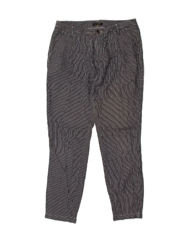 MASSIMO DUTTI Womens Slim Chino Trousers W32 L29 Navy Blue Striped Cotton Trousers trendy modern MASSIMO DUTTI Womens Slim Chino Trousers W32 L29 Navy Blue Striped Cotton Trousers trendy modern