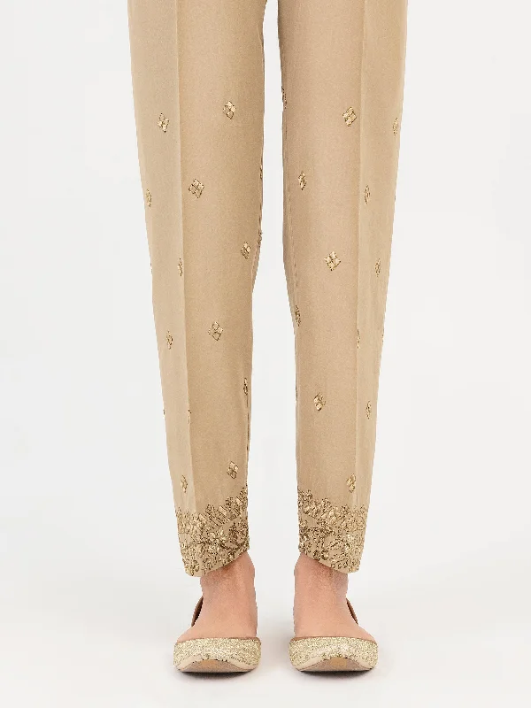 Cambric Trouser-Embroidered (Pret) Trousers sophisticated sleek